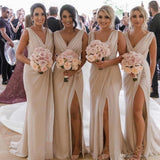Chiffon Champagne Elegant Formal Most Popular Bridesmaid Dresses BD033