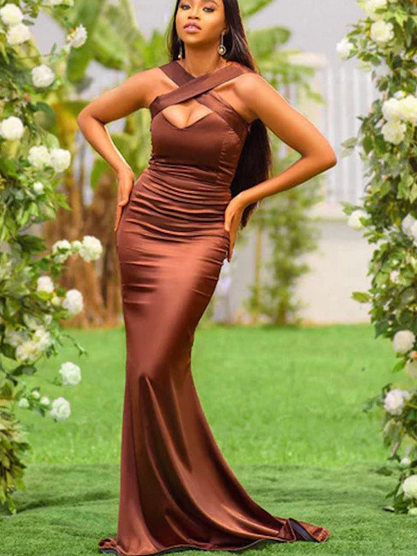 Simple elegant long gown on sale