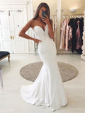 Mermaid Country Satin Simple Elegant Wedding Dresses WD033