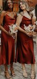 Custom Burgundy Popular Short Simple Bridesmaid Dresses BD079