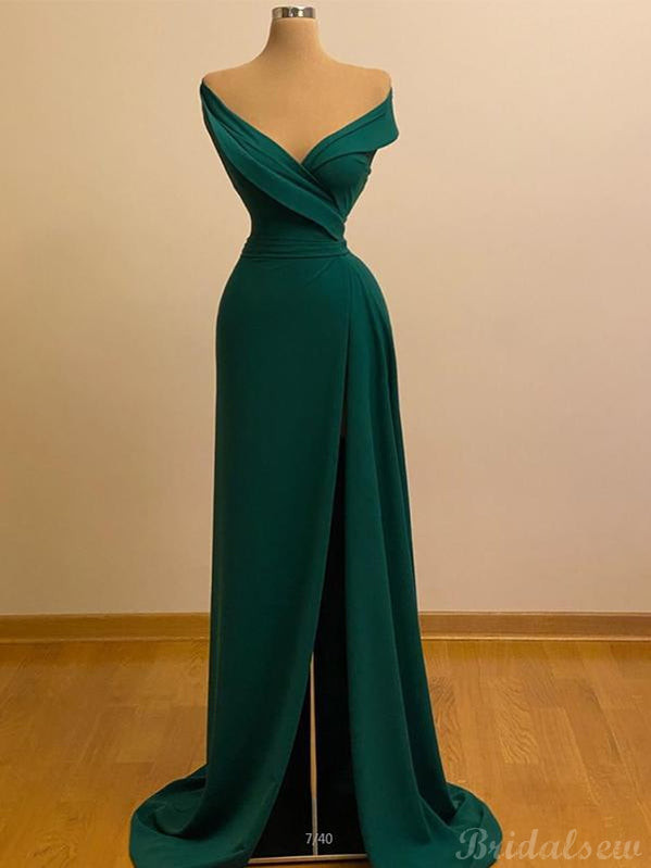 Custom Green Mermaid Elegant Long Prom Dresses PD153