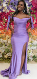 Custom Long Mermaid Stylish Sexy Best Satin Modest Elegant Evening Prom Dresses PD936