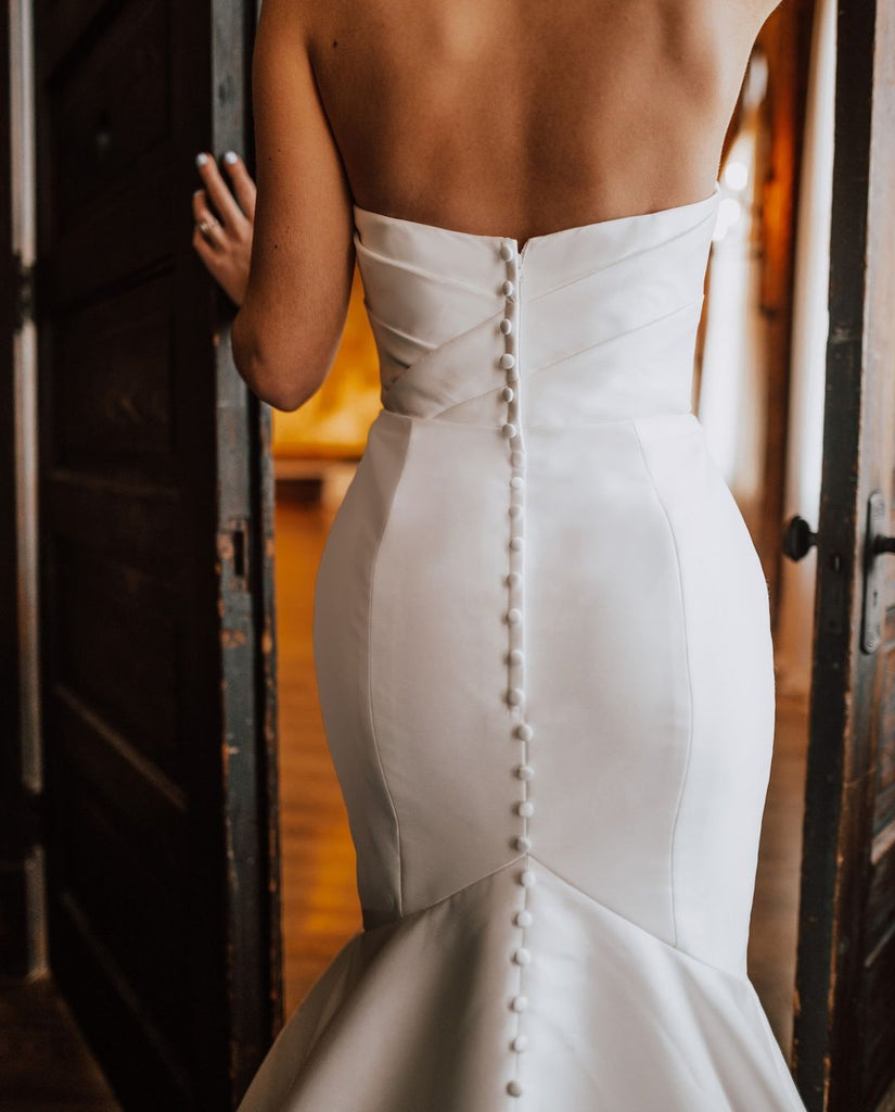 Custom Mermaid Unique Elegant Vintage Beach Long Wedding Dresses WD182