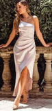 Custom One Shoulder Simple Unique Beach Short Bridesmaid Dresses BD080