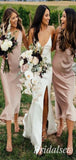 Custom Soft Beach Simple Formal Long Bridesmaid Dresses BD062