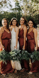 Elegant Simple Cheap Custom Long Bridesmaid Dresses BD027