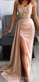 Elegant Strapless Best Mermaid Sexy Satin Long Women Evening Prom Dresses PD710