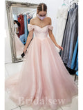 Fashion Off the Shoulder Princess Modest Formal Long Women Evening Prom Dresses PD820