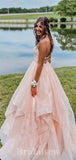 Fashion Stunning Princess Modest Spaghetti Straps Long Women Evening Prom Dresses PD819