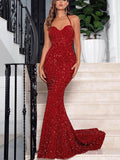 Formal Mermaid Sequin Sparkly Women Long Prom Dresses, Evening Dress PD384