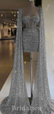 Gorgeous Sparkly Sequin Unique Glitter Short Mermaid Glitter Black Girls Slay Party Women Evening Prom Dresses PD663