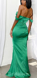 Green Mermaid Simple Fashion Slit Popular Long Party Evening Prom Dresses PD954