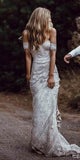 Lace Mermaid Beach Most Popular Unique Wedding Dresses WD065