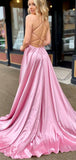 Long A-line Custom Formal Straps V-Neck Modest Evening Prom Dresses PD233