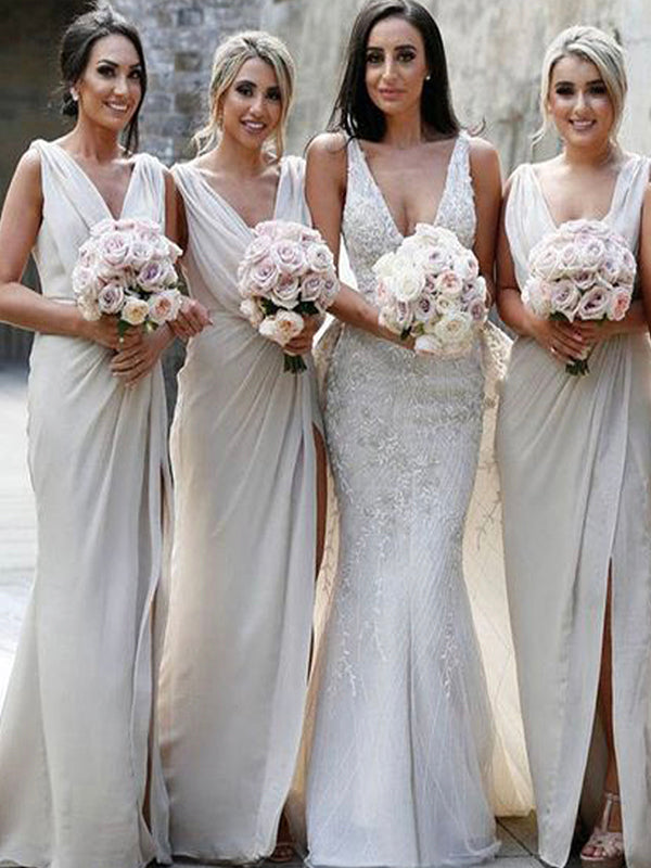 Long Elegant Cheap Popular Bridesmaid Dresses, Wedding Guest Dress BD057