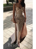 Long Mermaid Modest Plus Size Slit Elegant Women Evening Prom Dresses PD909