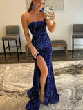 Long Mermaid Sequin Sparkly Fashion Women Formal Party Prom Dresses PD379