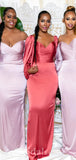 Long Sleeves Black Girls Plus Size Bridesmaid Dresses, Long Mermaid Party Evening Prom Dresses PD921