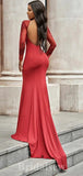 Long Sleeves Fashion Popular Real Made Mermaid Long Women Evening Prom Dresses PD784