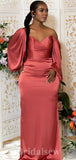 Long Sleeves Stylish Plus Size Bridesmaid Dresses, Long Mermaid Party Evening Prom Dresses PD923