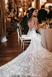 Mermaid Elegant Beach Vintage Long Unique Popular Lace Wedding Dresses WD351