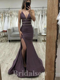 Mermaid Elegant Fashion Slit Glitter Long Women Evening Prom Dresses PD726