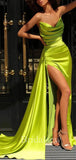 Mermaid Elegant Popular Strapless Women Satin Formal Evening Long Prom Dresses PD556