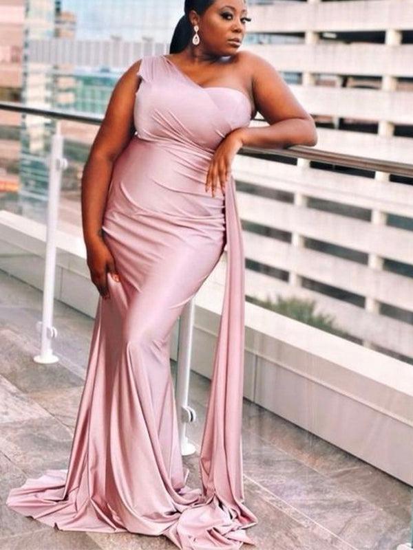 Mermaid Elegant Sleeveless Satin Plus SizePopular Best Long Formal Bridesmaid Dresses BD200