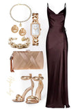 Mermaid Fashion Simple Spaghetti Straps Women Simple Formal Long Prom Dresses PD396
