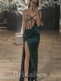 Mermaid High Slit Unique Design New Elegant Long Party Evening Prom Dresses PD971