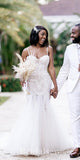 Mermaid Lace Spaghetti Straps Garden Vintage Dream Beach Long Wedding Dresses WD496