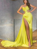 Mermaid Long Fashion Prom Dresses With Split Women Evening Gown PD192