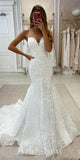 Mermaid New Spaghetti Straps Stylish Garden Vintage Dream Beach Long Wedding Dresses WD501