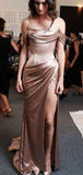 Mermaid Off the Shoulder Modest Popular Formal Long Prom Dresses PD148