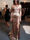 Mermaid Off the Shoulder Modest Popular Formal Long Prom Dresses PD148