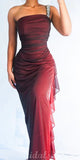 Mermaid One Shoulder Vintage Stylish Long Women Best Evening Prom Dresses PD1011