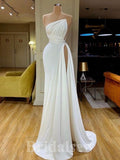 Mermaid Sexy High Slit Unique Formal Modest Long Evening Prom Dresses PD1081