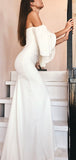 Mermaid Simple  Romantic Beach Vintage Long Wedding Dresses WD141