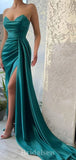 Mermaid Strapless Unique New Elegant Formal Long Stylish Evening Prom Dresses, PD1232