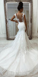 Mermaid Unique Elegant Garden Vintage Dream Beach Long Wedding Dresses WD502