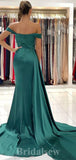 Mermaid Unique New Satin Off the Shoulder Long Party Evening Prom Dresses PD988
