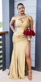 Mismached Burgundy Gold Green Mermaid Popular Bridesmaid Dresses BD002
