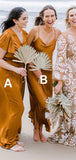 Mismatched Elegant Formal Long Bridesmaid Dresses, Beach Wedding Guest Dress BD124