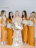 Mismatched Elegant Formal Long Bridesmaid Dresses, Beach Wedding Guest Dress BD124