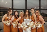 Mismatched Elegant Plus Size Long Bridesmaid Dresses, Beach Wedding Guest Dress BD125