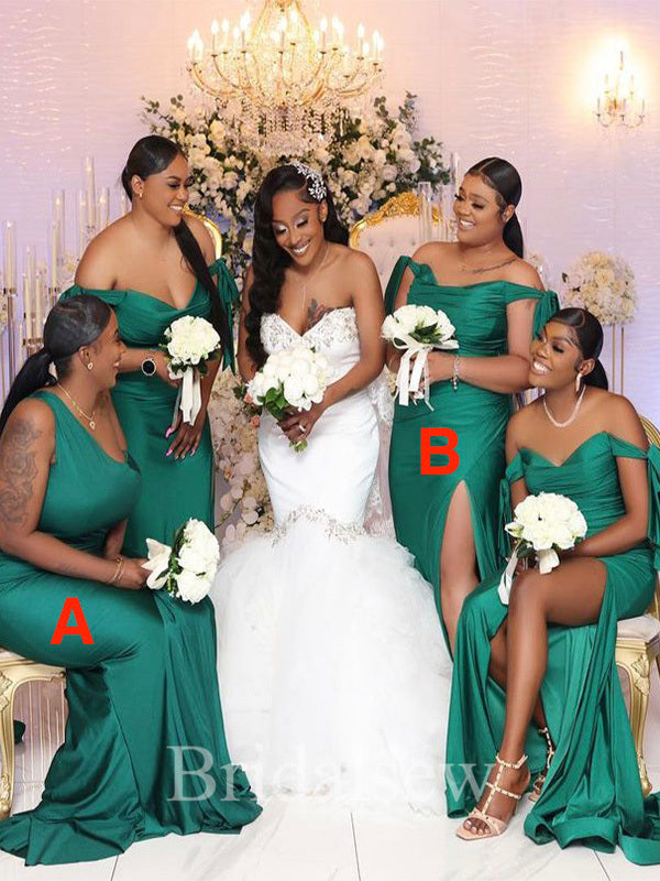 Mismatched green bridesmaid dresses online