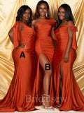 Mismatched Mermaid Plus Size Elegant Long Formal Bridesmaid Dresses BD178