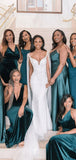 Mismatched Popular New Simple Plus Size Modest Long Formal Bridesmaid Dresses BD206