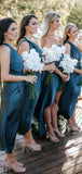 Mismatched Simple Unique Modest Popular Beach Bridesmaid Dresses BD098