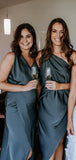 Mismatched Simple Unique Modest Popular Beach Bridesmaid Dresses BD098
